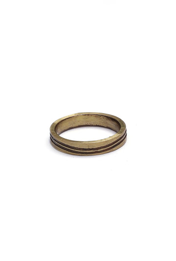 Iris Brass Gold Ring